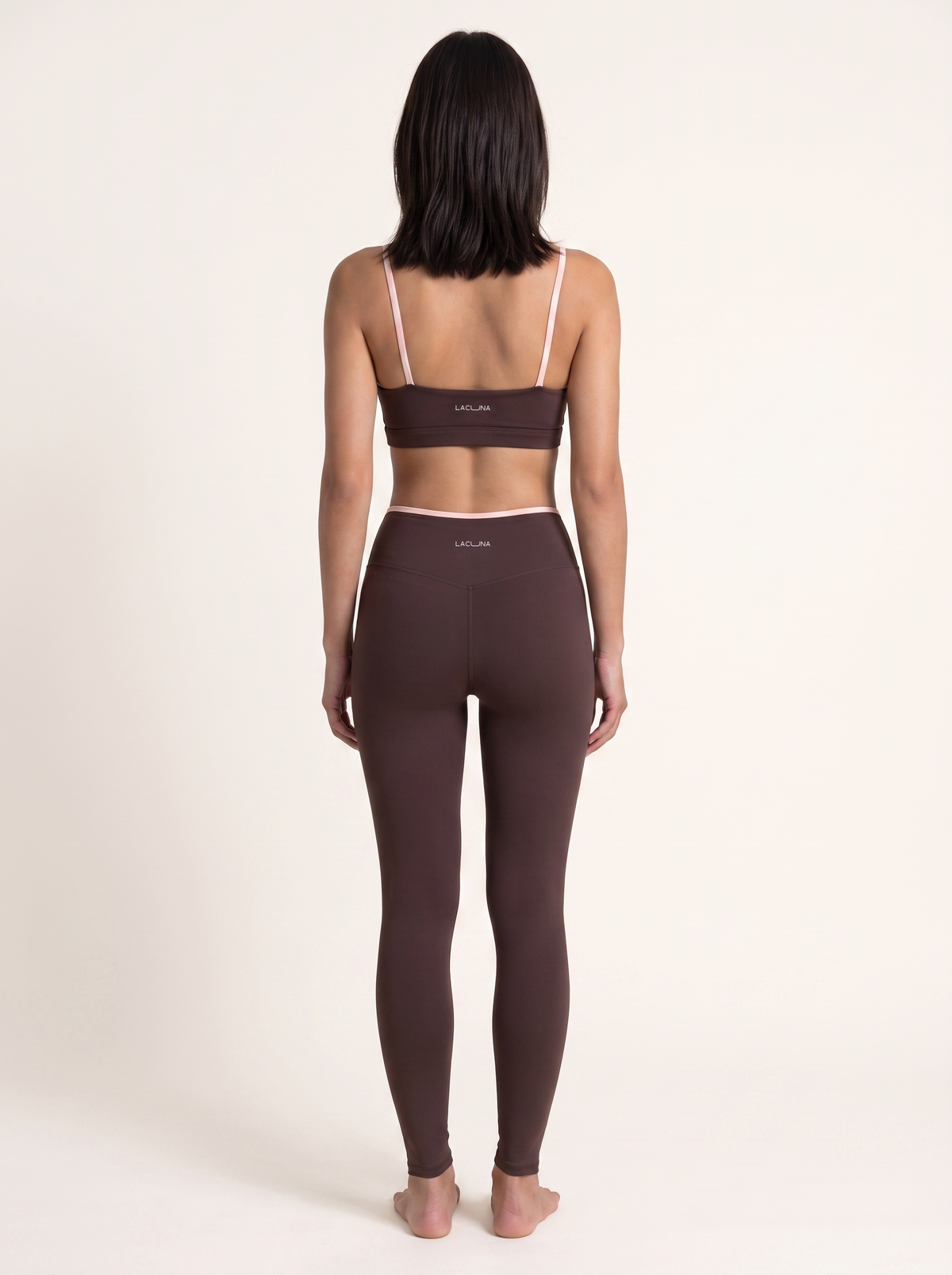 Crossover two tone legging - Cocoa Puff