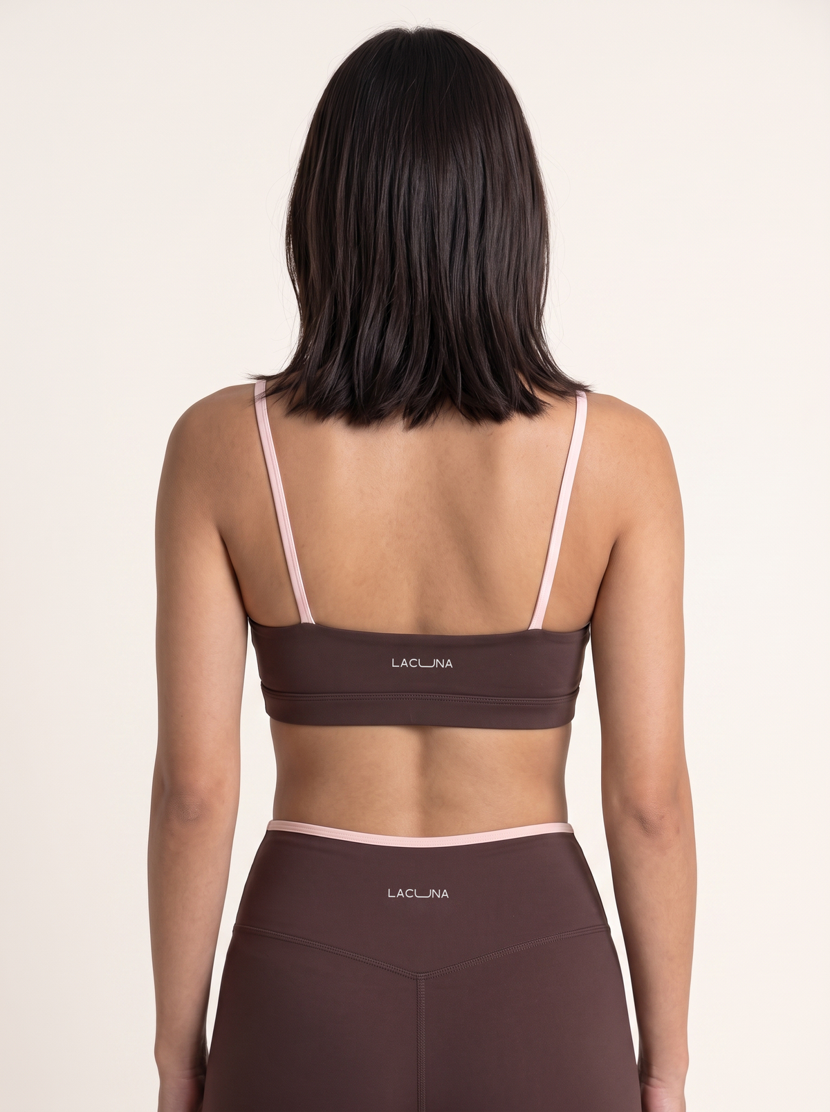 Two Tone Sports Bra - Cocoa Puff